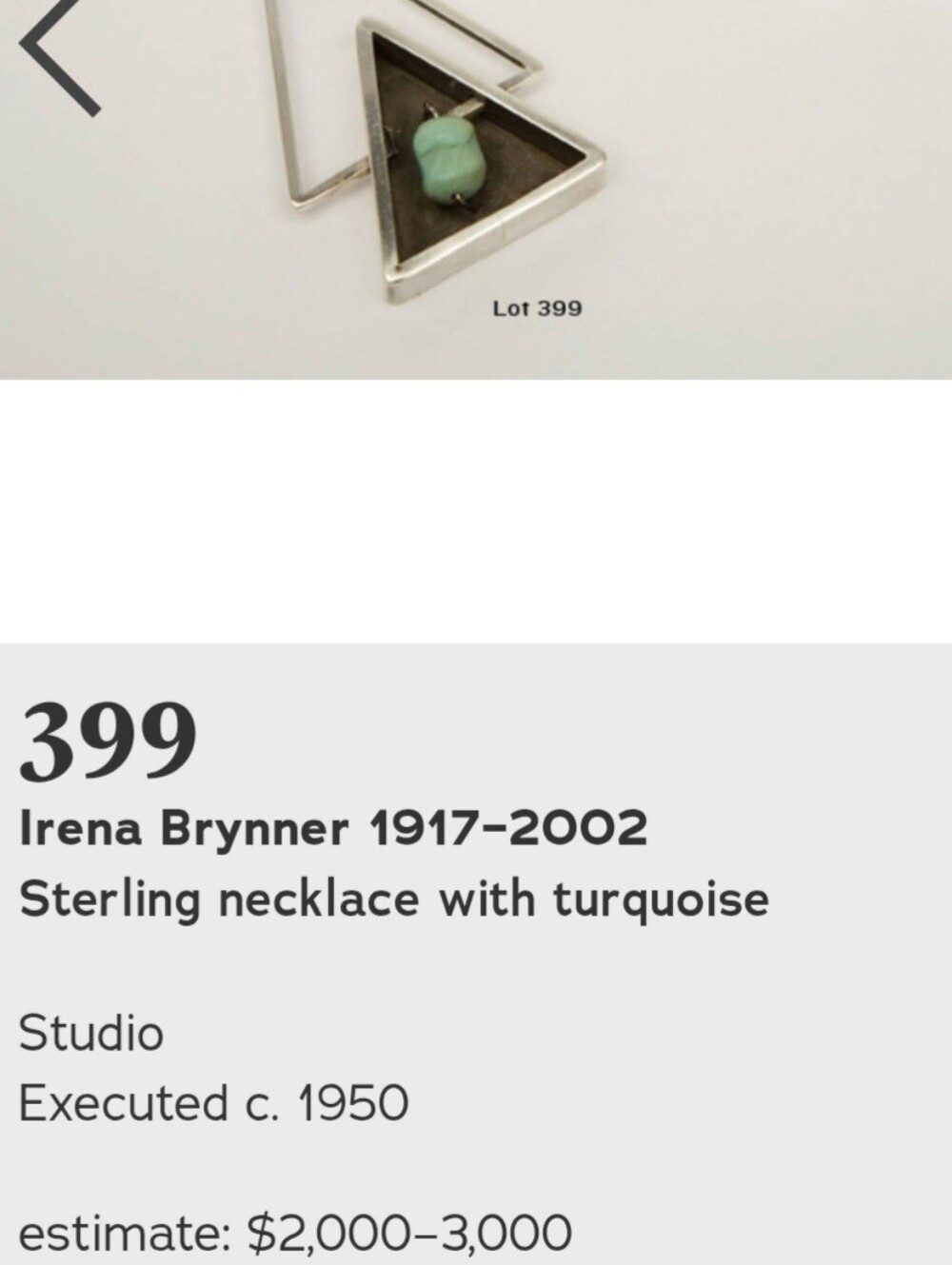 SIGNED IRENA BRYNER STERLING SILVER MID CENTURY MODERN CORAL PENDANT - Picture 3 of 13